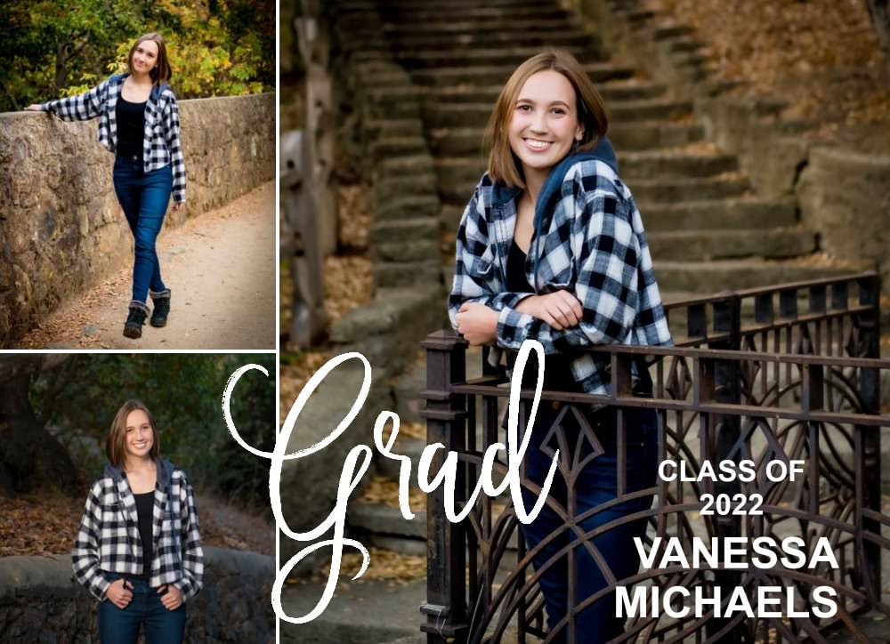 graduation photos on card by Shelly Rivoli Photography East Bay